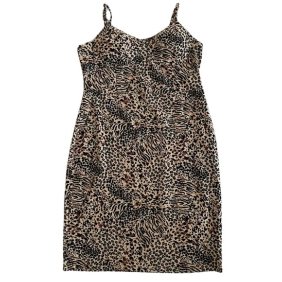 No Boundaries Leopard Print Bodycon Dress – Size 3X (21) - Picture 2 of 10